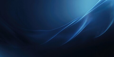 Poster - Abstract luxury gradient blue background featuring a smooth dark blue shade with a black vignette ideal for studio banners or creative projects