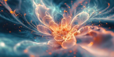 Poster - Abstract fractal design suitable for artistic endeavors commercial use banners templates and cards 3D visualization