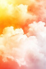 Aufkleber - Soft pastel cloud background featuring a gradient of abstract yellow orange and red hues