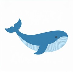 Poster - whale illustration isolated on white