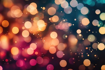 Poster - Vibrant bokeh backgrounds filled with color and glamour create a festive atmosphere perfect for enhancing advertising visuals