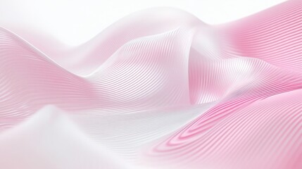 Poster - Pale pink digital abstract background featuring curved lines for creative use Illustration