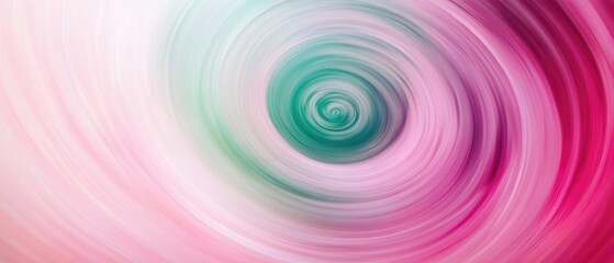 Poster - Abstract blurred background with circular motion in shades of pink and green
