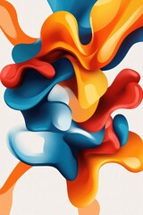 Poster - Abstract 2D cartoon logo design for business and technology