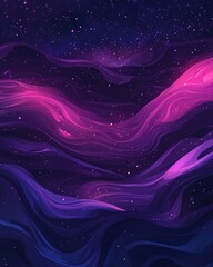 Wall Mural - Dark purple and pink 2D cartoon texture featuring a Milky Way starry background Modern abstract illustration highlighting the Big Dipper Ideal for futuristic advertisements and booklets