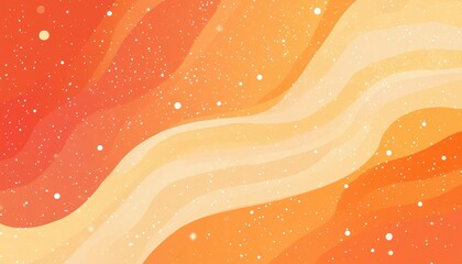Poster - Light orange 2D cartoon cover featuring cosmic stars Glittery abstract design with vibrant celestial elements Suitable for astronomy related websites and projects