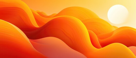 Poster - Vibrant and vivid orange abstract illustration