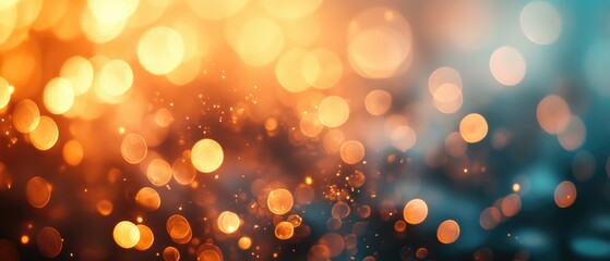 Poster - Fantasy abstract blurred circle bokeh backdrop