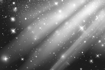 Poster - Bright gray abstract illustration featuring a shiny background with stars