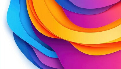 Poster - Vibrant abstract design featuring a colorful layout suitable for magazine covers and business brochures