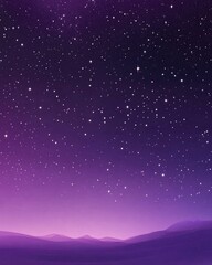Poster - Dark purple 2D cartoon design featuring a starry night sky Blurred abstract backdrop with a gradient ideal for creating cosmic themed backgrounds