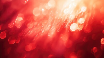 Poster - Red abstract background featuring blank space enhanced by bokeh and motion blur effects Ideal for modern art applications