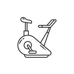 Wall Mural - Stationary bike for fitness line icon