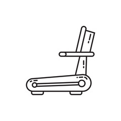 Wall Mural - Fitness cardio treadmill line icon