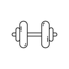 Wall Mural - Gym fitness barbell line icon