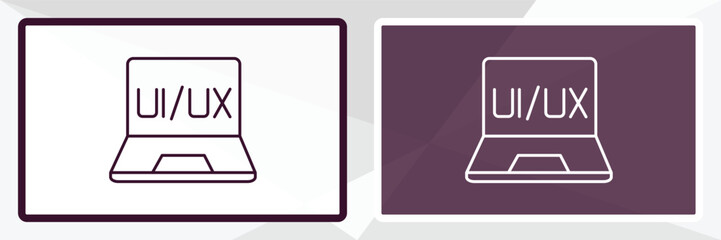 Aufkleber - ux design outline icon. linear vector from programming concept. thin line white and black ux design 