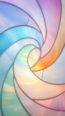 Wall Mural - A colorful spiral with a heart in the middle