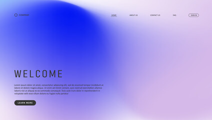 Wall Mural - Abstract wave futuristic design of landing page. retro gradient mesh website design