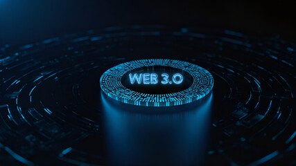 Tiny chip with text web 3.0
