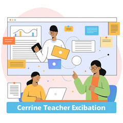 Concept illustrations for education. Set of people vector drawings in various activities of education, learning, reading book, online course and training, back to school.