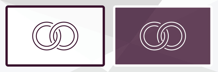 Aufkleber - rings outline icon. linear vector from health and medical concept. thin line white and black rings i