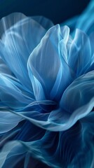 Poster - A blue flower with a lot of detail and a lot of texture