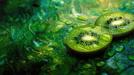 Poster - Vibrant green kiwifruit