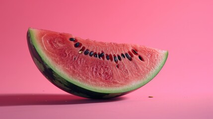 Poster - Watermelon against a pink backdrop