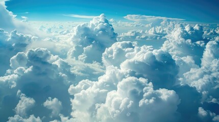 Poster - White clouds against a blue sky