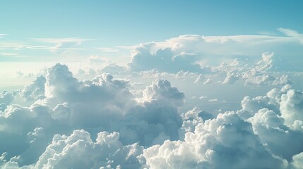 White clouds seen from the sky