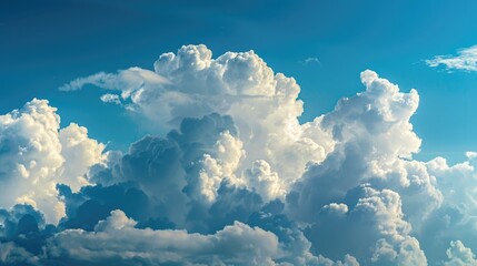 Aufkleber - White clouds on a blue sky
