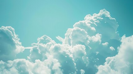 Aufkleber - White clouds in a blue sky