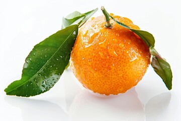 Canvas Print - A fresh tangerine isolated on white