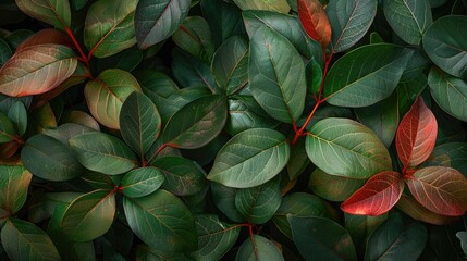 Poster - Syzygium Oleina plants exhibit a leaf pattern in green known as Daun Pucuk Merah