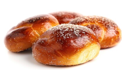 Poster - Isolated sugar buns on white background