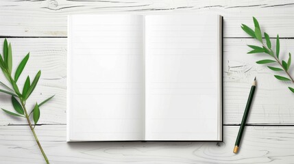 Fototapete - Pencil album mockup sketchbook template