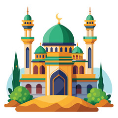 Wall Mural - Masjid vector illustration