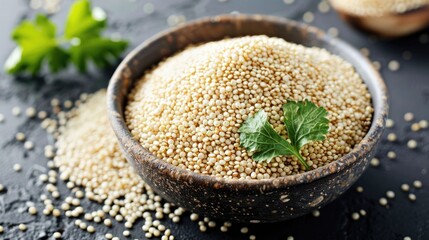Poster - Organic Quinoa in a Bowl Gluten Free and Healthy Protein for Vegetarians