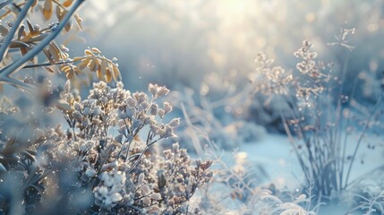 Leinwandbilder - Natural arrangement in the winter scenery