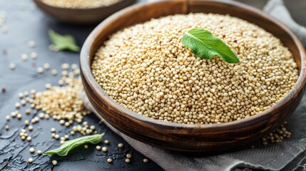 Poster - Organic Quinoa in a Bowl Gluten Free and Healthy Protein for Vegetarians