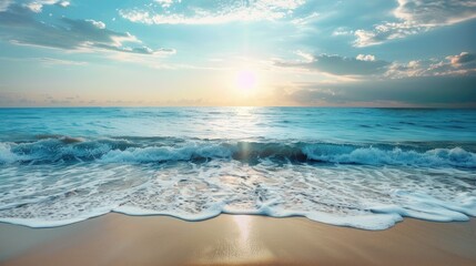 Poster - Image of tranquil ocean waves