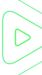 Aufkleber - Player sign on white background. Motion. Contour of triangular shape moves in waves from center. Player's arrow sign pulsates on white background