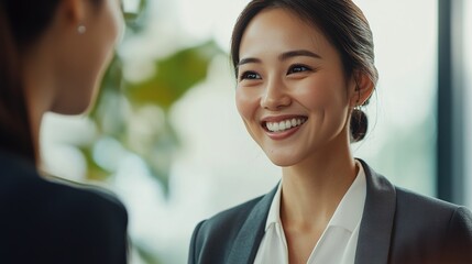 Sticker - Happy Professional Woman in Business Environment