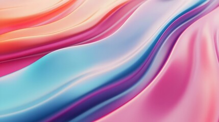 Poster - Mesmerizing abstract featuring dynamic liquid shapes and mixed colors blending seamlessly on a smooth gradient background  An elegant contemporary digital art piece