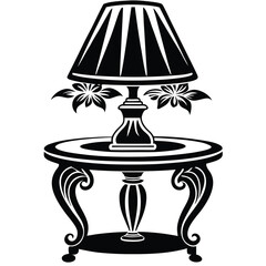 Table Lamp vector silhouette