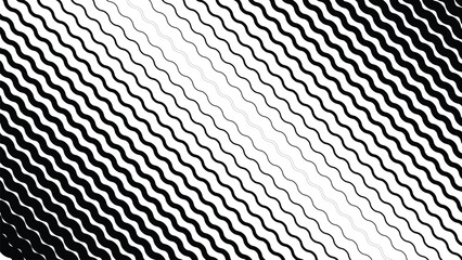 Wall Mural - Black and white wave lines abstract background for backdrop or presentation