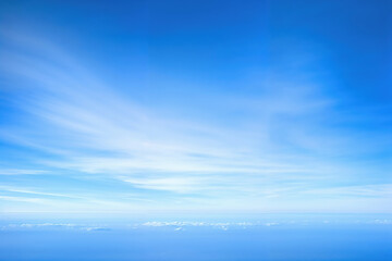 Poster - Blue sky with clouds with ocean view