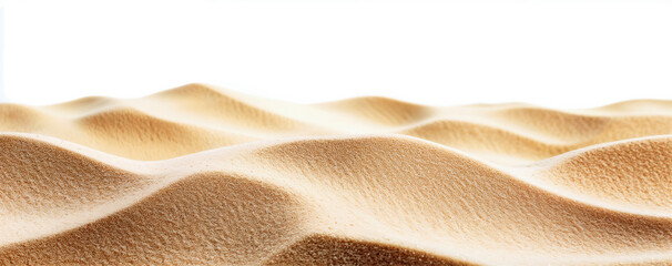 Poster - Sand forming small dunes on isolated white background