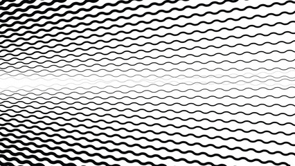 Canvas Print - Black and white wave lines abstract background for backdrop or presentation