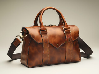 Minimalist luxury handbag made from premium sustainable leather